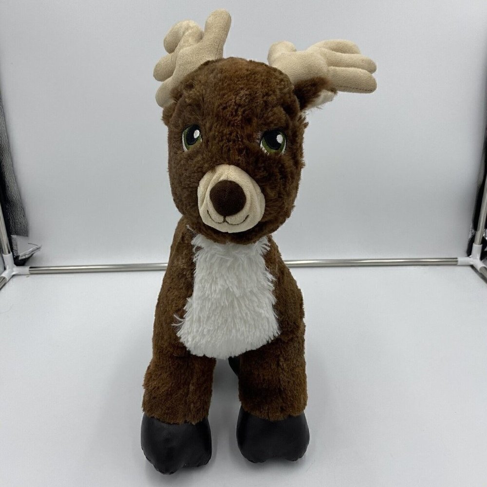 BAB Build-A-Bear Workshop Team Santa Reindeer Plush Stuffed Animal